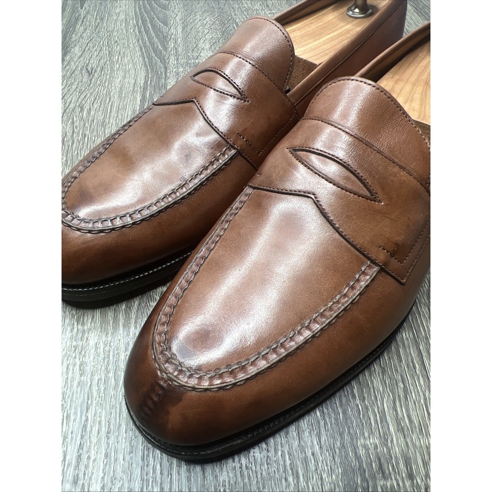Edward Green Sloane Penny Loafers Brown Leather Slip On Shoes UK 9/9.5 US 10 D - Picture 13 of 16